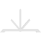 Ekena Millwork Vanguard Architectural Grade PVC Gable Bracket, 96"W x 56"H x 4"D x 4"F, 14/12 Pitch GBP096X56X0404VAN00 - alternate 2
